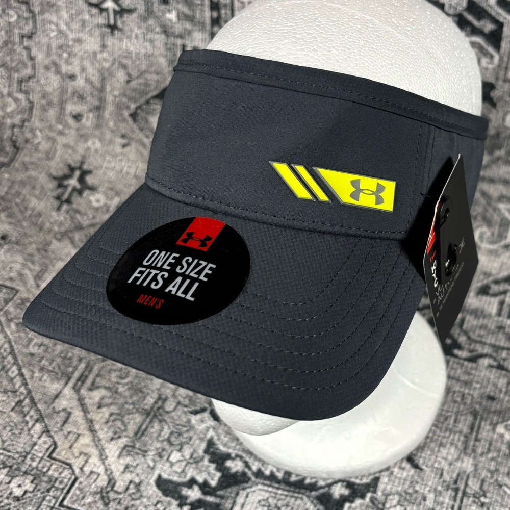 Under‎ Armour Men’s Golf Visor Gray and Neon Yellow OSFA